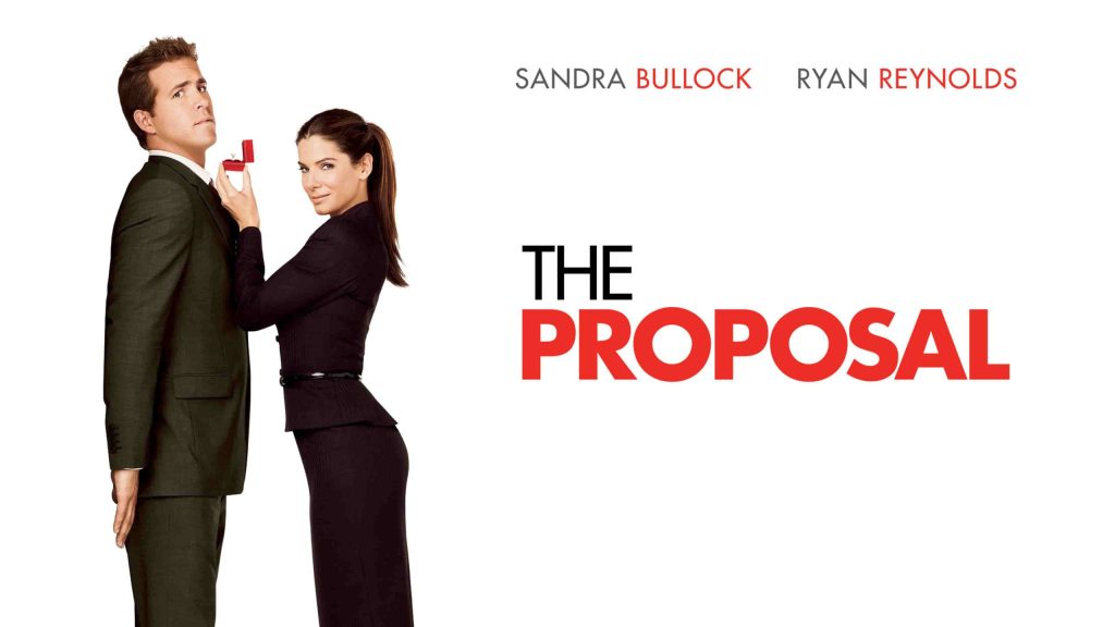 Title art for the rom-com film, The Proposal, starring Ryan Reynolds and Sandra Bullock.