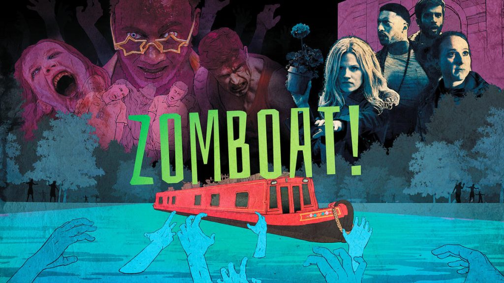 Title art for the Zombie Movie Zomboat!