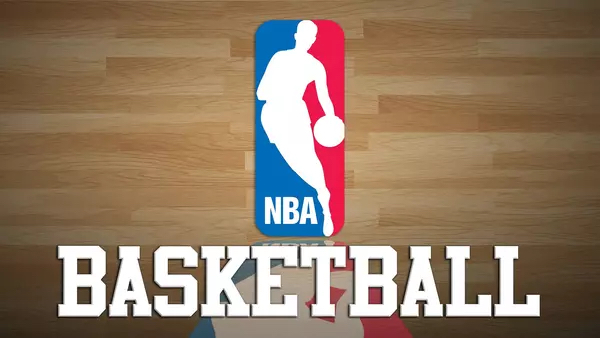 NBA Basketball logo title art for the NBA on Hulu.