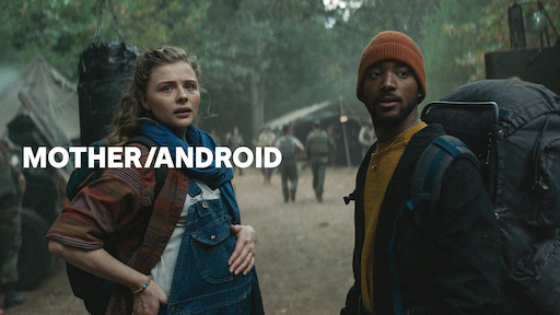 Title art for Mother/Android featuring Algee Smith and Chloë Grace Moretz