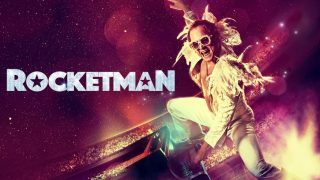 Title art for the movie, Rocketman, about the musician Elton John.