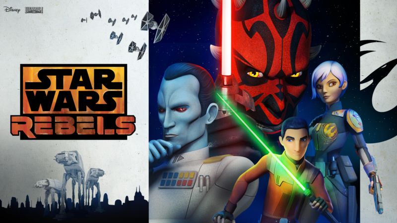 Title art for the TV series Star Wars Rebels on Disney+. 