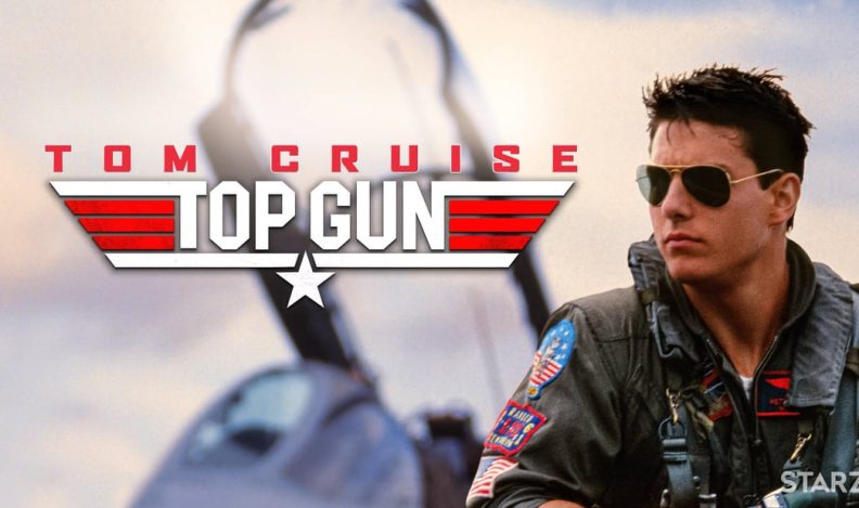 Tom Cruise in a Navy fighter pilot uniform, starring in the movie Top Gun.