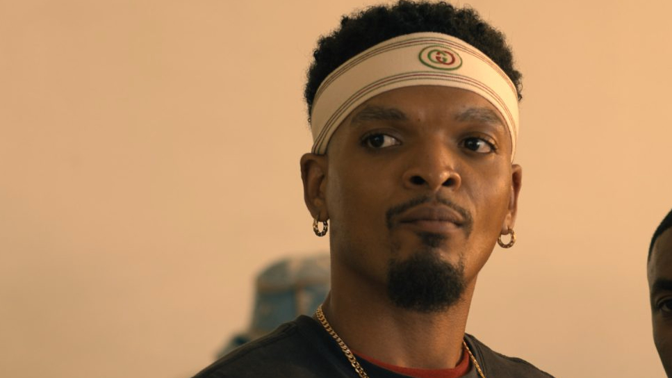 A still image of Myles Bullock as Renzo in the White Men Can’t Jump remake movie.